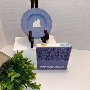 Vintage Wedgwood Jasper Pale Blue Fluted Ashtray 3 slot